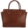 Kožené kabelka kufřík Genuine Leather hnědá 2222